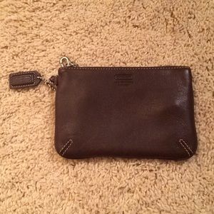 Real Leather Coach Wristlet